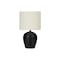 Monarch Specialties Lighting, 17 in.H, Table Lamp, Black Ceramic, Ivory / Cream Shade, Transitional I 9738 - alternate 5